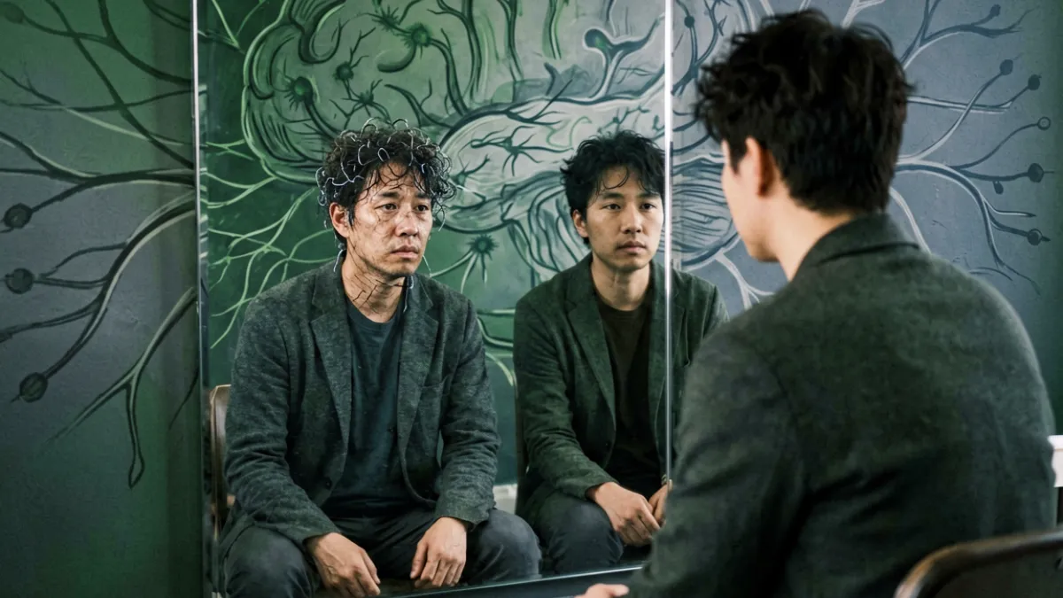 绿帽社心理学分析示意图，展示控制感悖论与精子竞争理论的概念对比，背景为抽象心理图谱